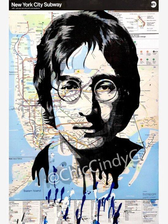 John Lennon Other - Best Fathers Day Gift Handpainted John Lennon Beatles Unique Acrylic Art
